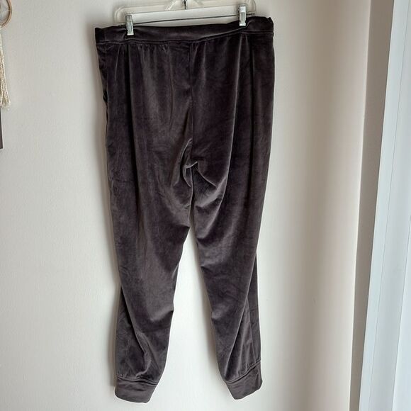 House of Harlow 1960 Women velour track suit jogger pants slate charcoal gray XL - Picture 8 of 15